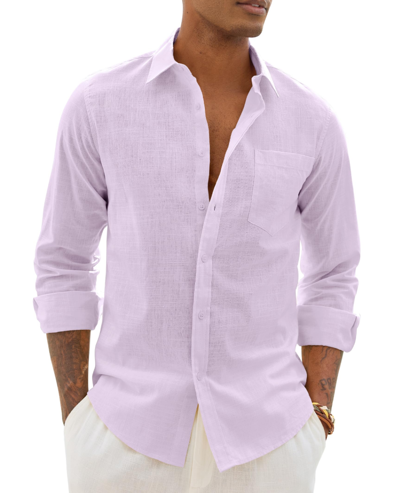 Men's Cotton Blend Casual Shirt for Summer