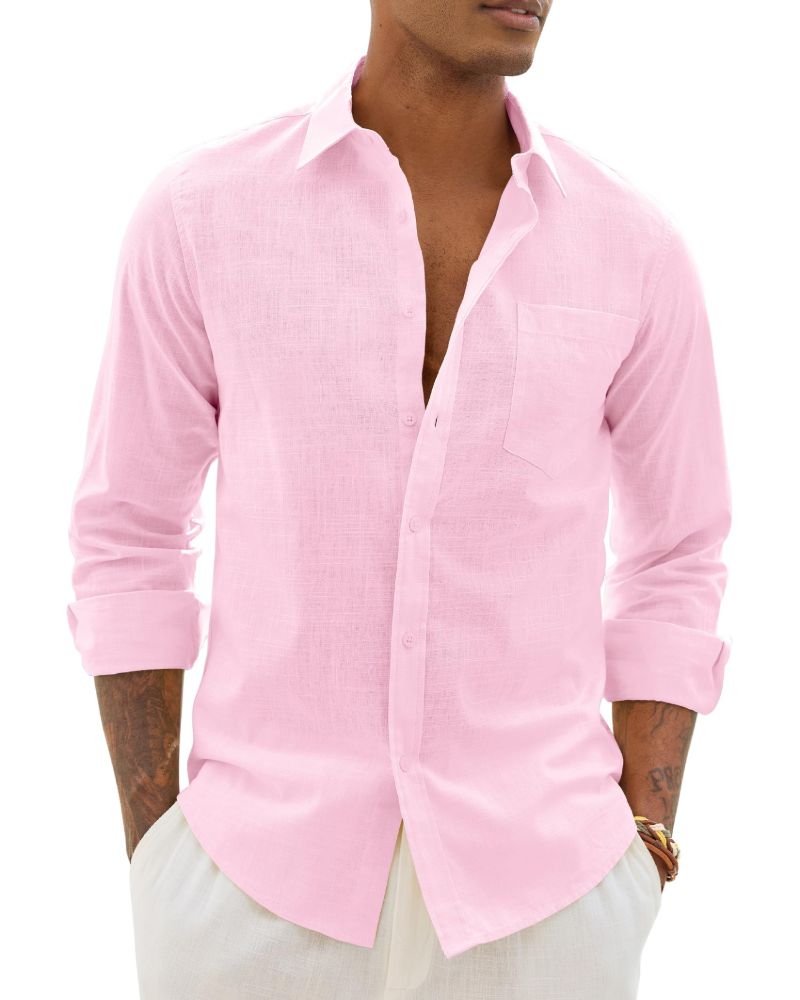Men's Cotton Blend Casual Shirt for Summer