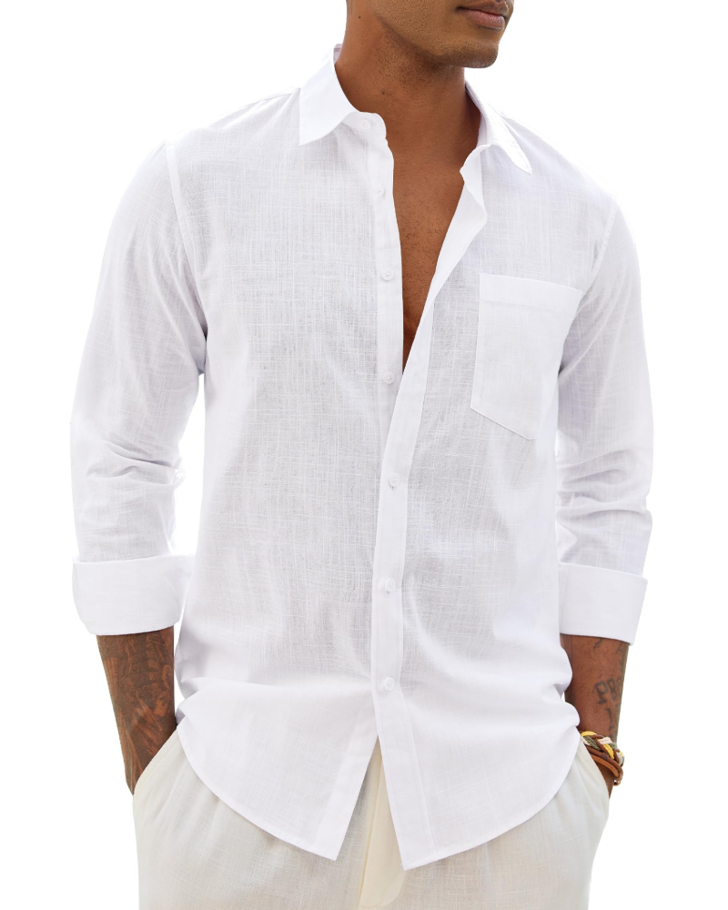 Men's Cotton Blend Casual Shirt for Summer