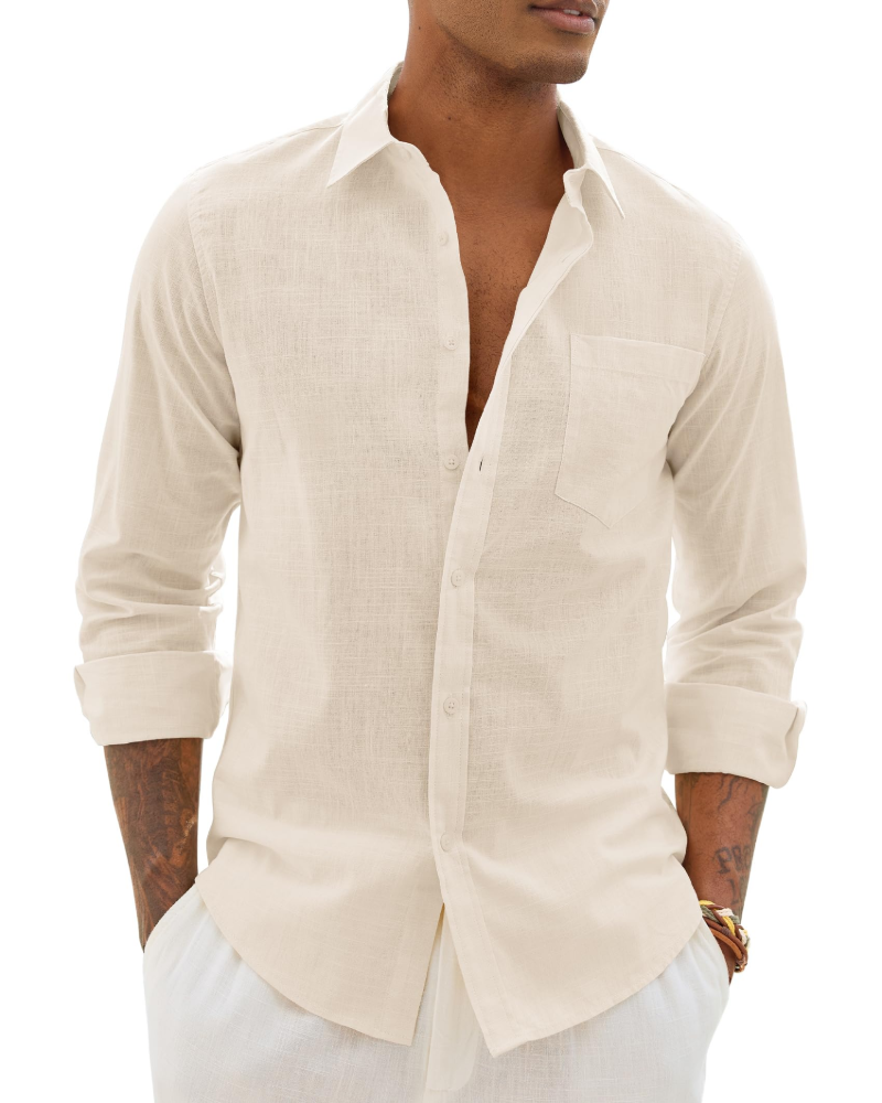 Men's Cotton Blend Casual Shirt for Summer