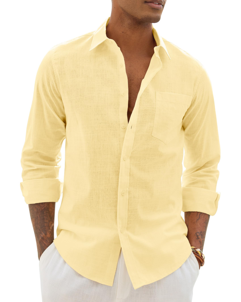 Men's Cotton Blend Casual Shirt for Summer