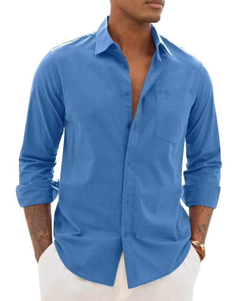 Men's Cotton Blend Casual Shirt for Summer