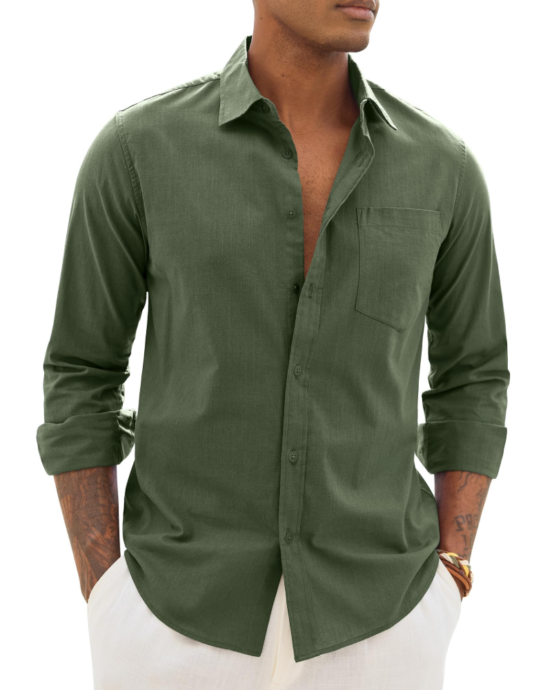 Men's Cotton Blend Casual Shirt for Summer