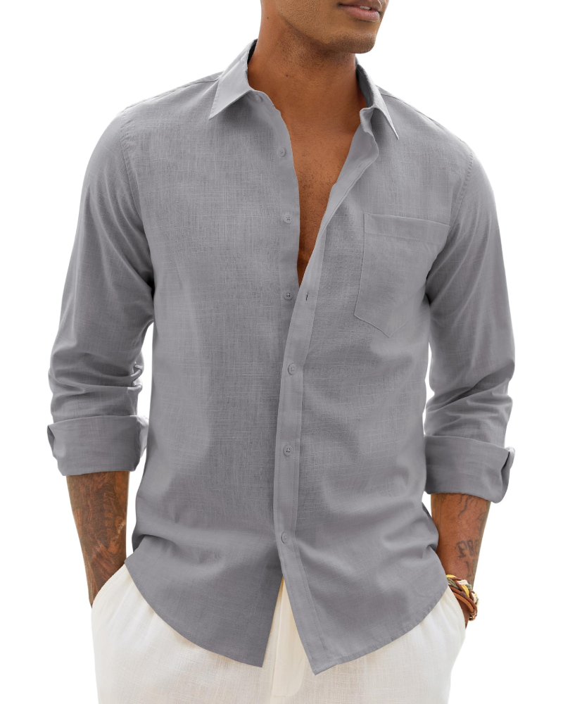 Men's Cotton Blend Casual Shirt for Summer