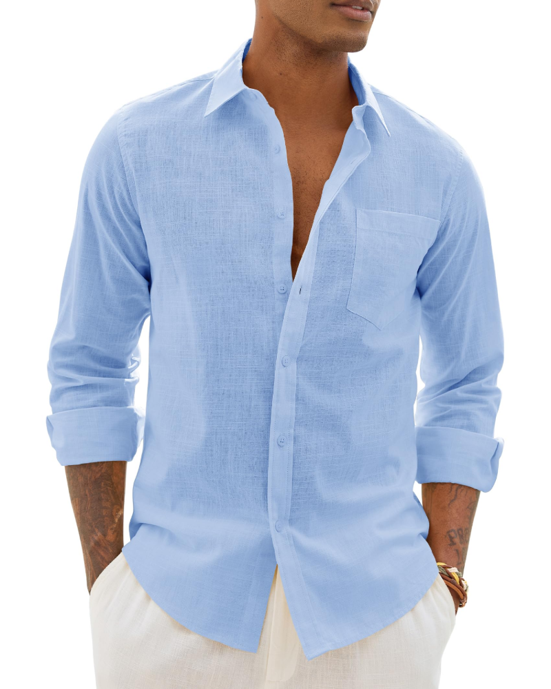 Men's Cotton Blend Casual Shirt for Summer