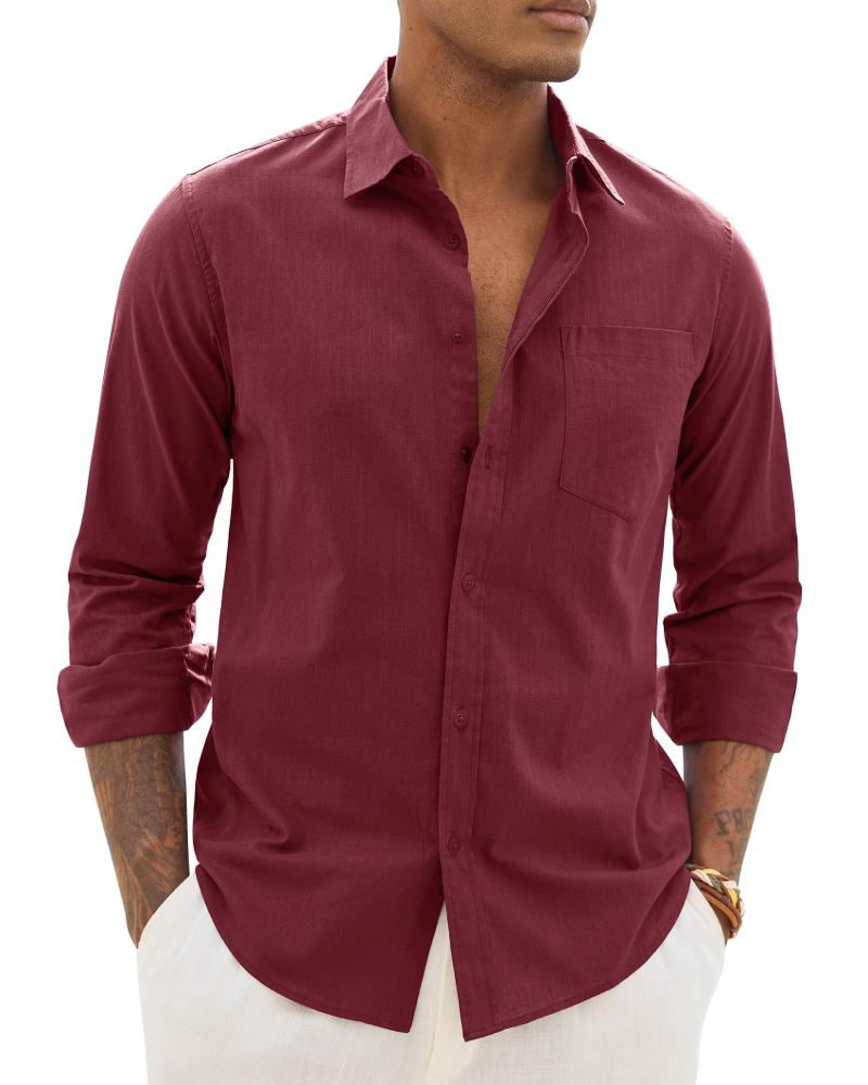 Men's Cotton Blend Casual Shirt for Summer