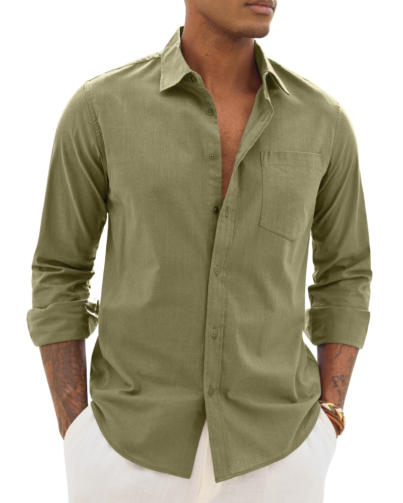 Men's Cotton Blend Casual Shirt for Summer