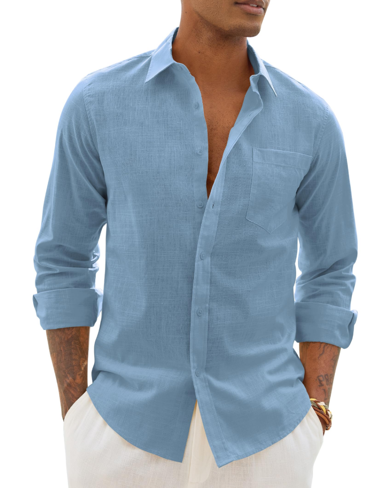 Men's Cotton Blend Casual Shirt for Summer
