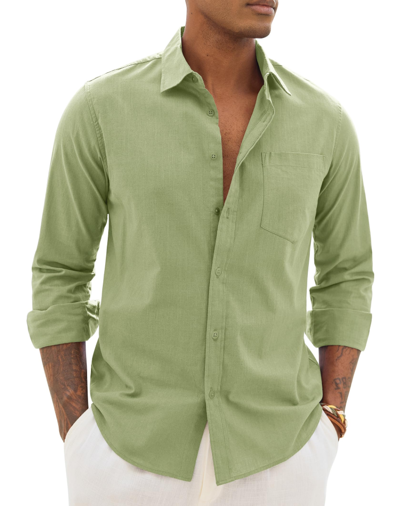 Men's Cotton Blend Casual Shirt for Summer