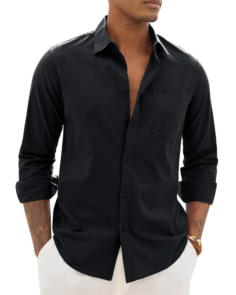 Men's Cotton Blend Casual Shirt for Summer