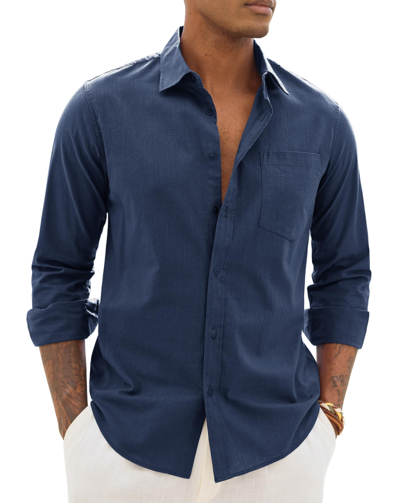 Men's Cotton Blend Casual Shirt for Summer