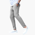 Pantalon fuselé extensible pour homme avec taille à cordon de serrage