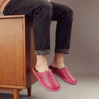 Men's Waterproof Leather Slippers | Warm Lined Indoor Outdoor