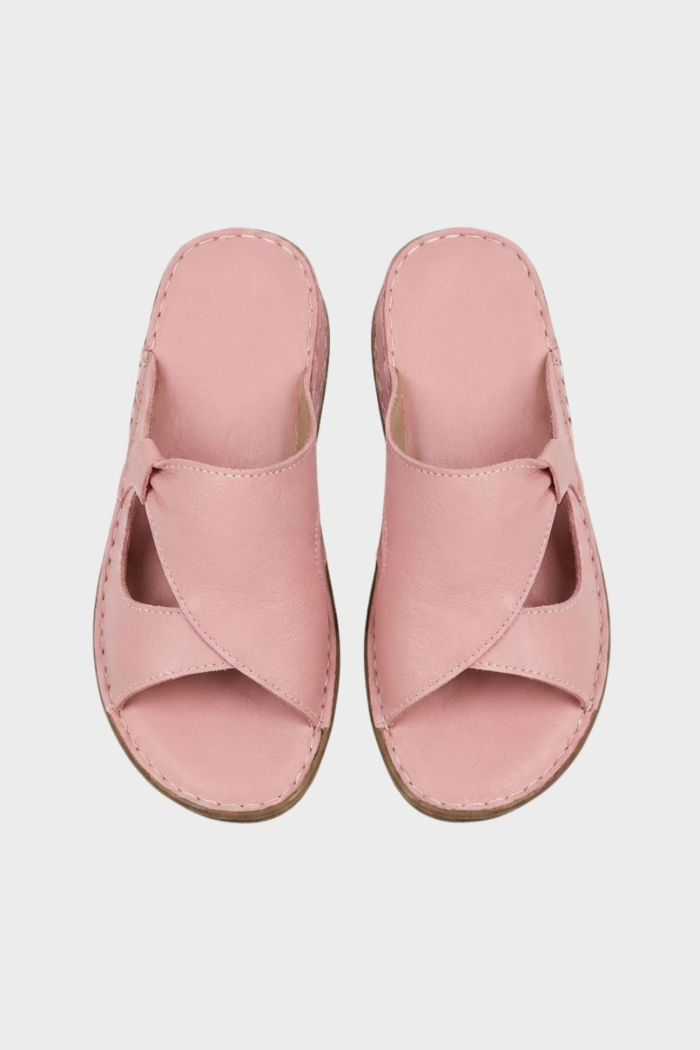 Sandales plates à brides croisées confortables pour femme