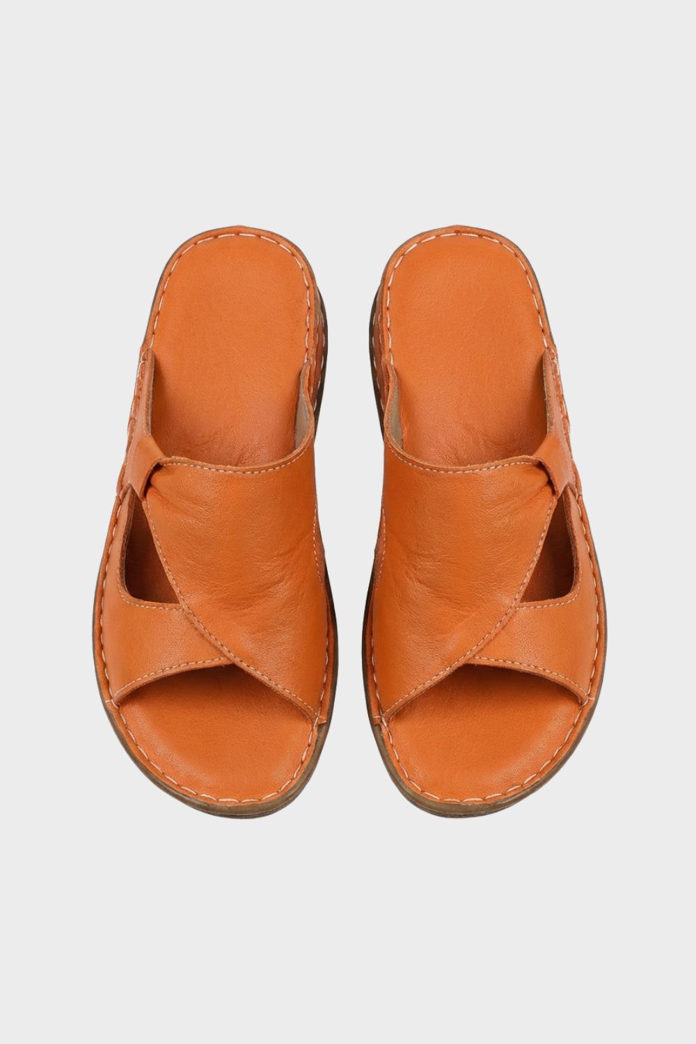 Sandales plates à brides croisées confortables pour femme