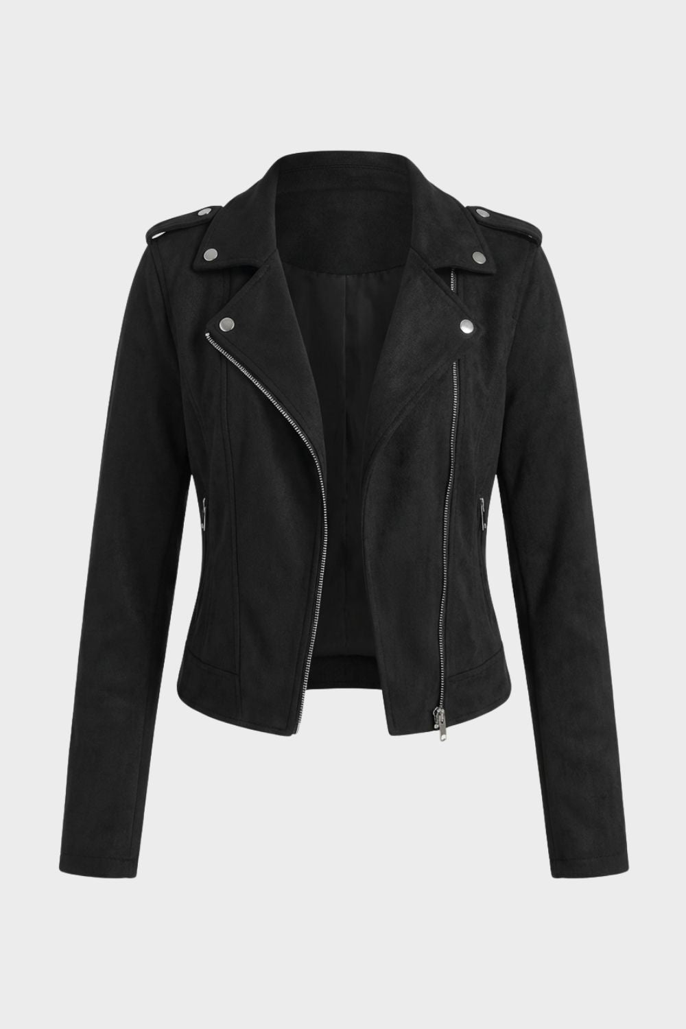 Women's Faux Suede Biker Jacket