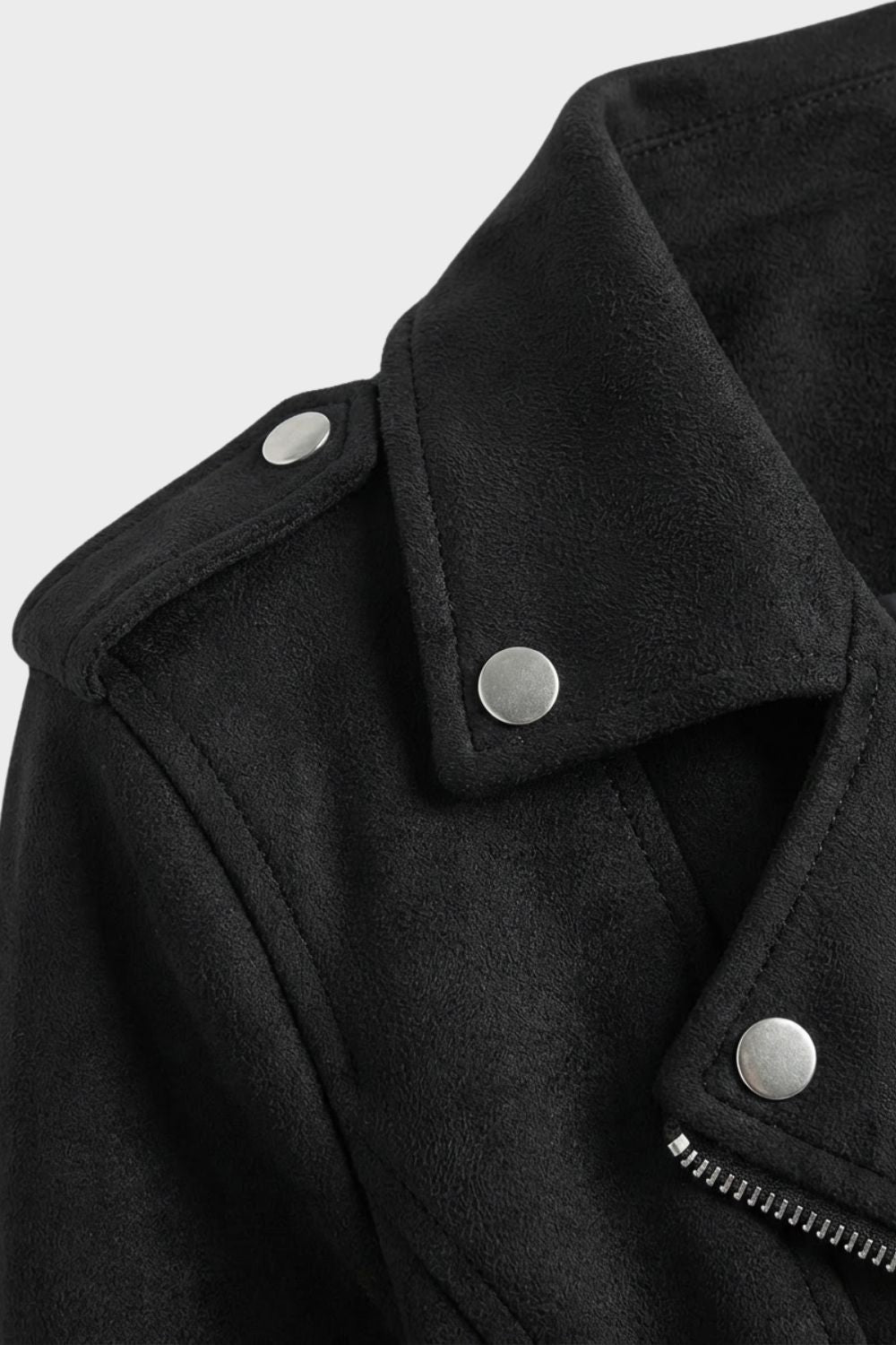 Women's Faux Suede Biker Jacket