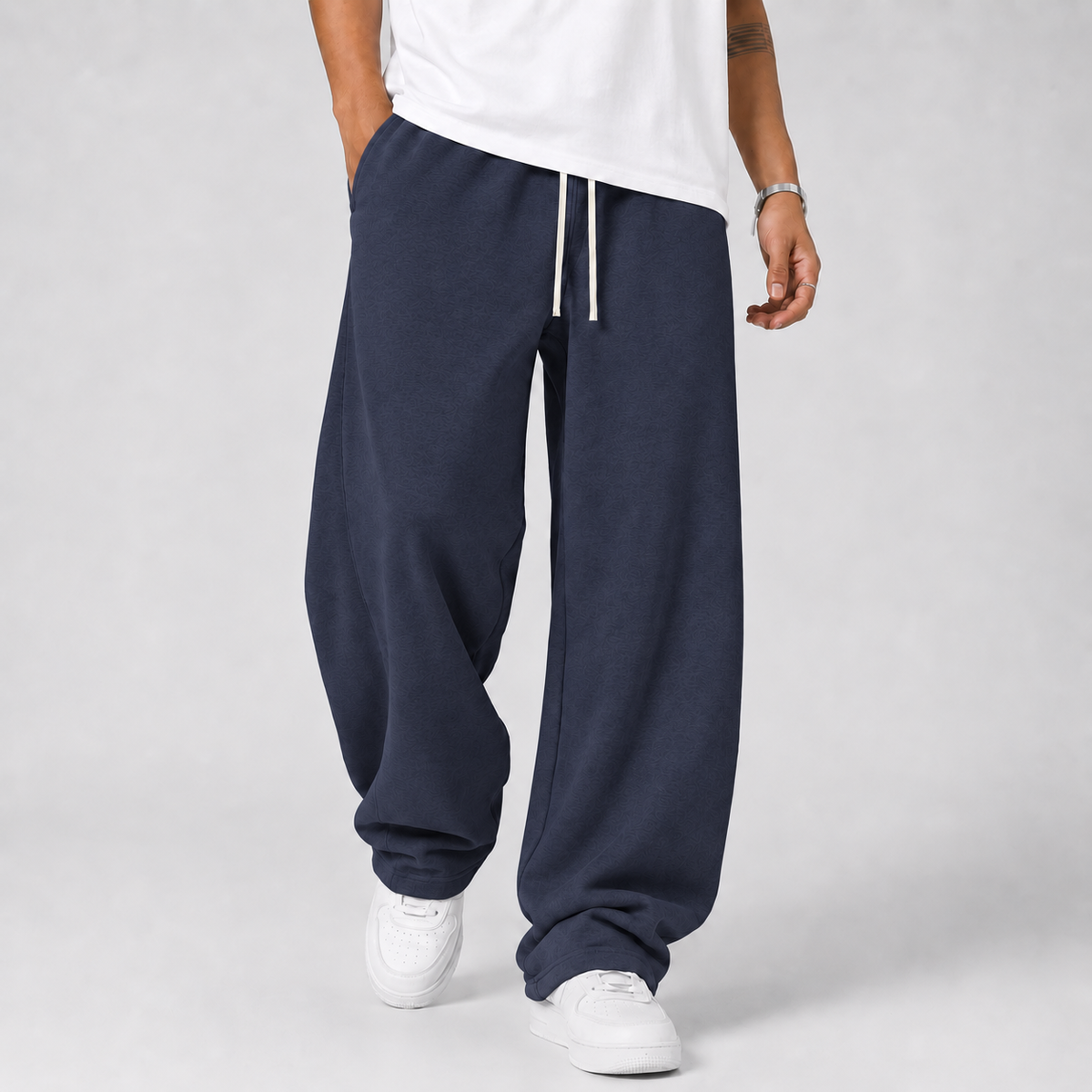 Men's Wide Leg Drawstring Joggers