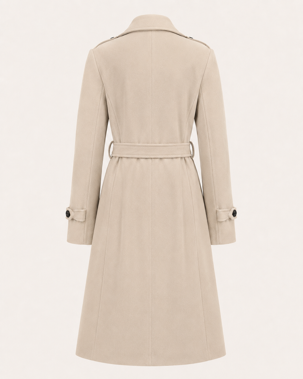 Women's Double-Breasted Trench Coat with Belt