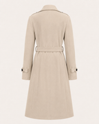 Women's Double-Breasted Trench Coat with Belt