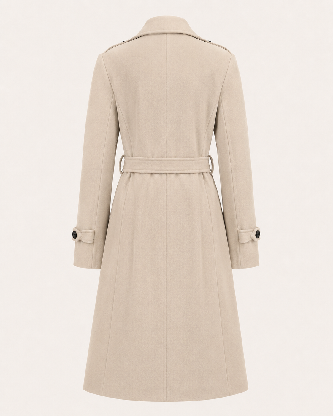 Women's Double-Breasted Trench Coat with Belt