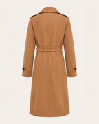 Women's Double-Breasted Trench Coat with Belt