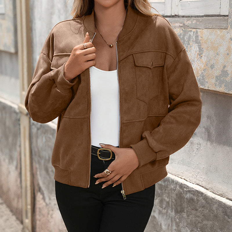 Women’s Relaxed Zip-Up Utility Jacket