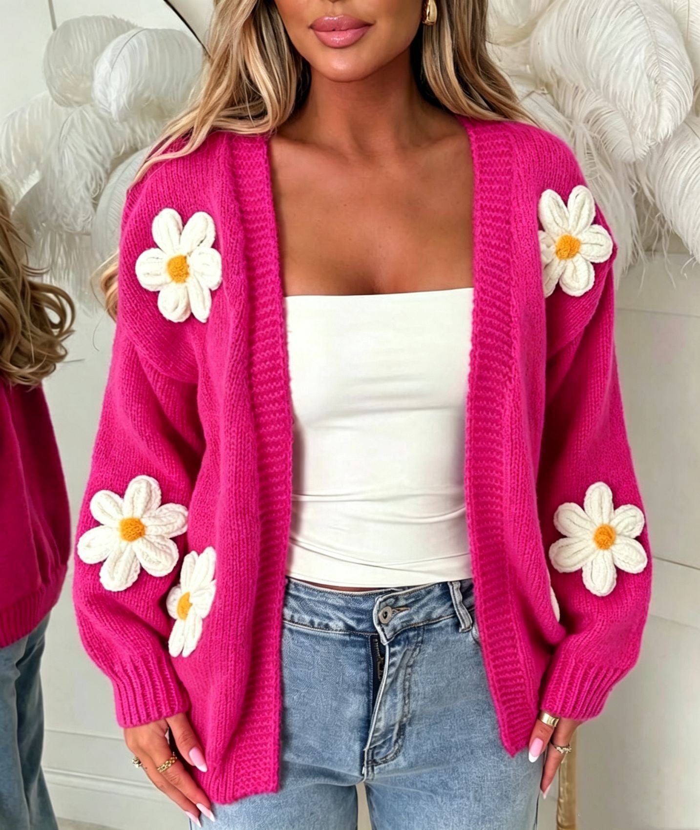 Women’s Daisy Knit Open Cardigan
