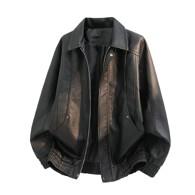 Blouson décontracté pour femme en similicuir