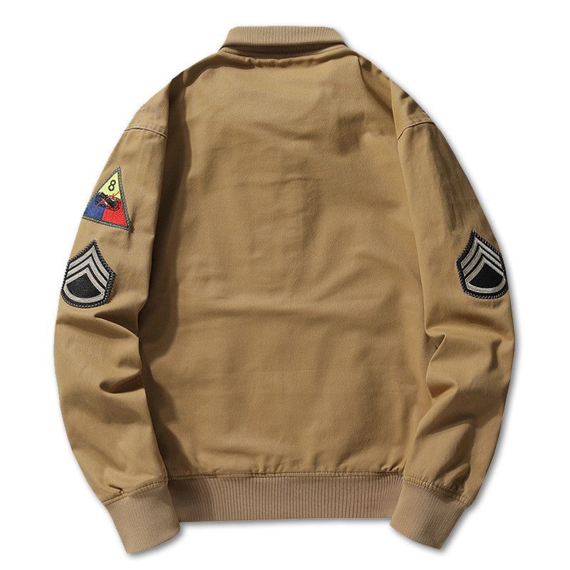 Men’s Utility Bomber Jacket with Patch Detail