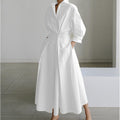 Robe-chemise midi imprimée pour femme avec ceinture