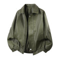 Blouson aviateur pour homme en similicuir avec col classique