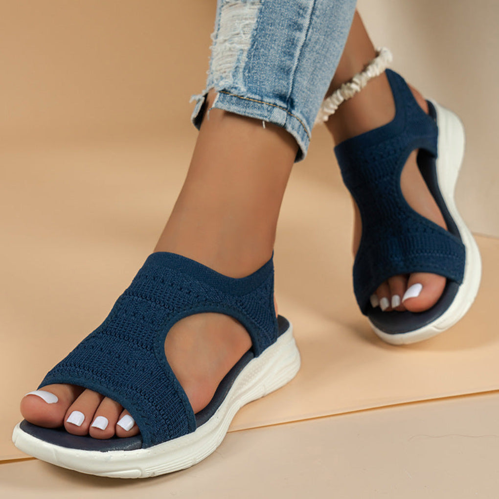 Women's Knit Walking Sandals with Cushioned Sole for Summer