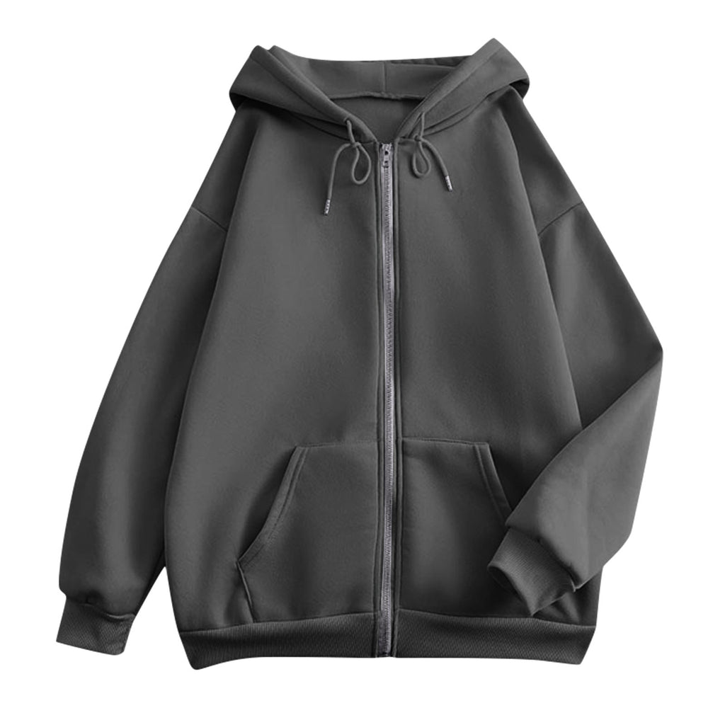 Women’s Zip-Up Hoodie with Drawstring Hood
