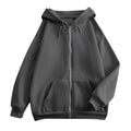 Women’s Zip-Up Hoodie with Drawstring Hood