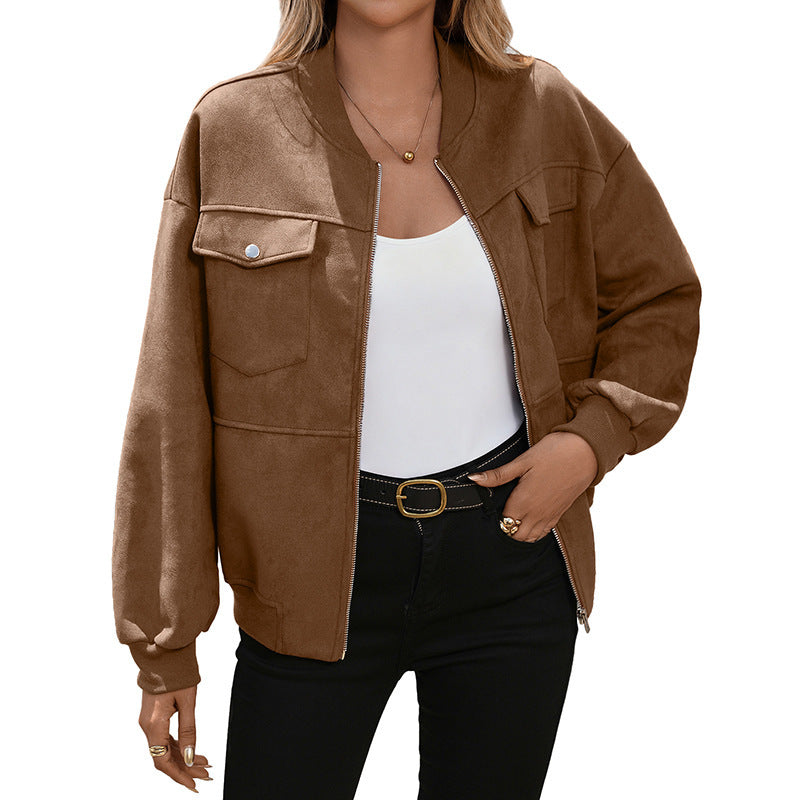 Women’s Relaxed Zip-Up Utility Jacket