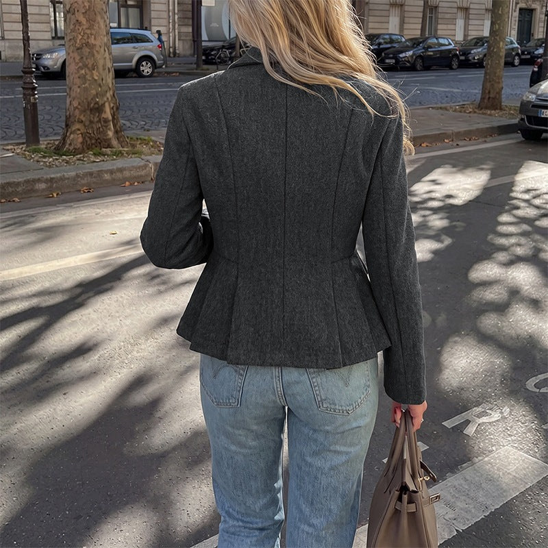 Blazer péplum croisé pour femme