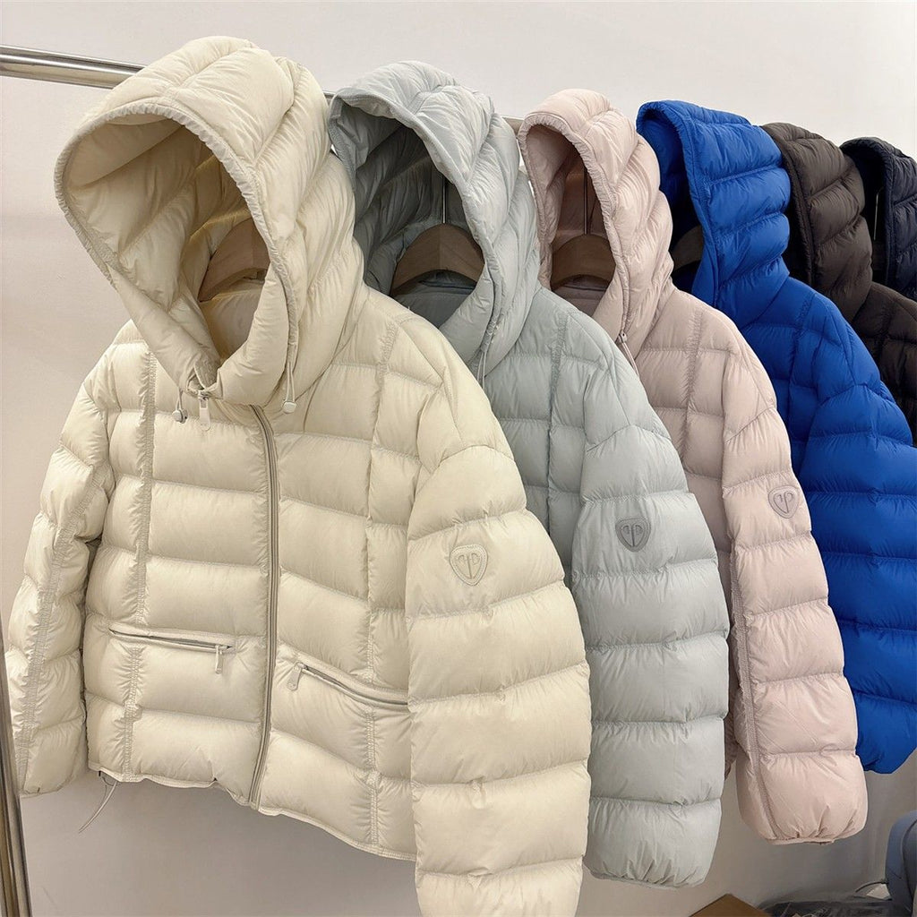 Women’s Hooded Puffer Jacket with Zip Pockets