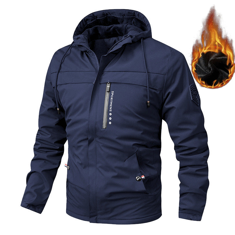 Men’s Fleece-Lined Hooded Winter Jacket