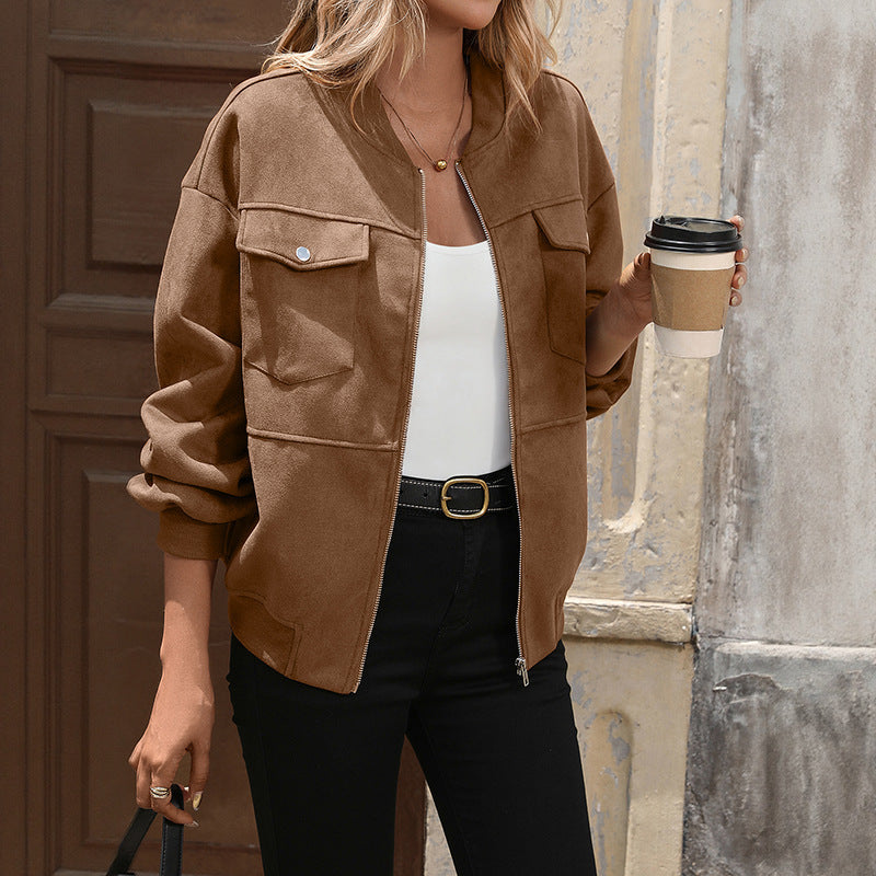 Women’s Relaxed Zip-Up Utility Jacket