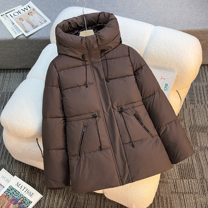 Women’s Mid-Length Hooded Puffer Jacket