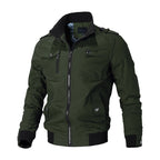 Men’s Casual Bomber Jacket with Multi-Pocket Design