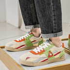Baskets rétro basses pour homme avec empiècements contrastants