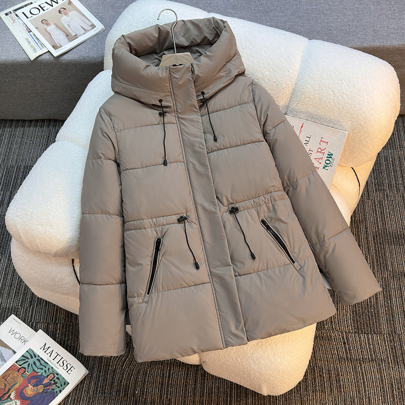 Women’s Mid-Length Hooded Puffer Jacket