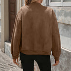 Women’s Relaxed Zip-Up Utility Jacket