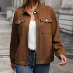 Women’s Textured Zip-Up Jacket