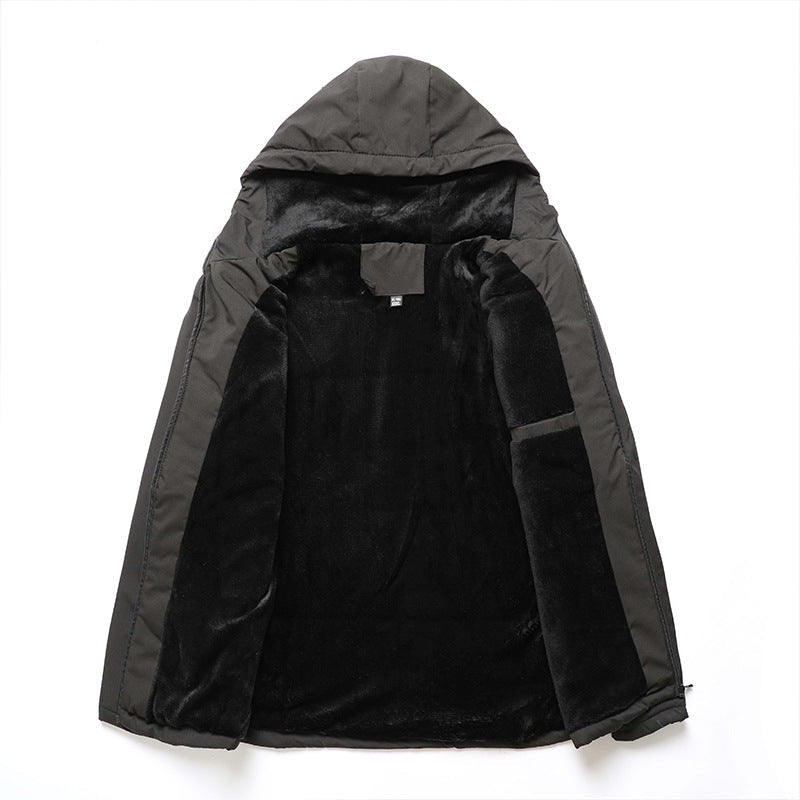 Men’s Fleece-Lined Hooded Winter Jacket