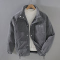 Men’s Corduroy Puffer Jacket with High Collar