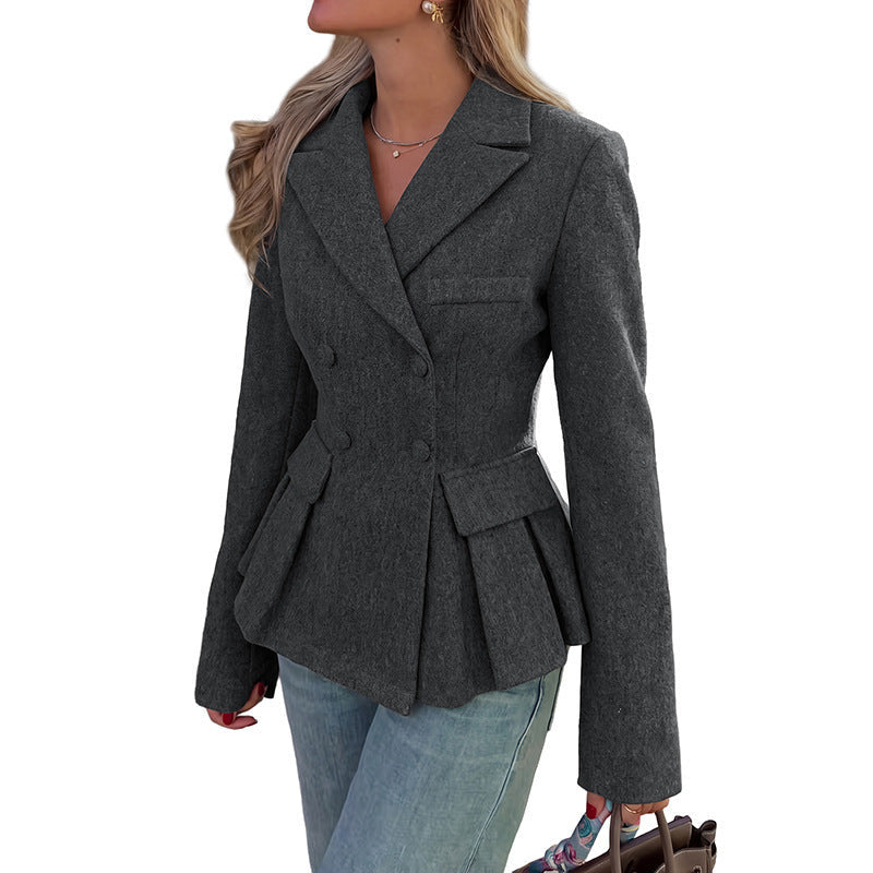Blazer péplum croisé pour femme