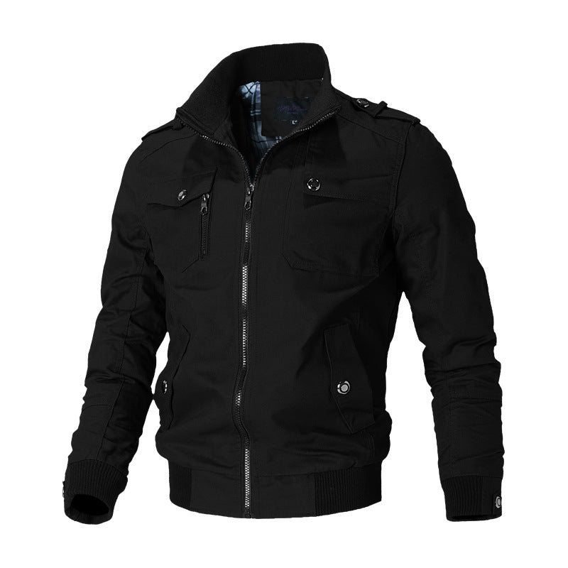 Blouson bomber décontracté pour homme avec design à poches multiples